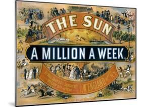 Ad for the New York Sun, a Weekly Newspaper, c.1880-null-Mounted Giclee Print