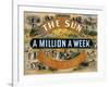 Ad for the New York Sun, a Weekly Newspaper, c.1880-null-Framed Giclee Print