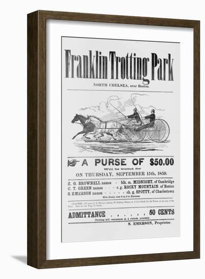 Ad for Trotter Races-null-Framed Giclee Print