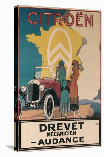 Ad for Twenties Citroen-null-Stretched Canvas