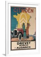 Ad for Twenties Citroen-null-Framed Art Print