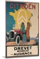 Ad for Twenties Citroen-null-Mounted Art Print