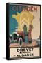 Ad for Twenties Citroen-null-Framed Stretched Canvas