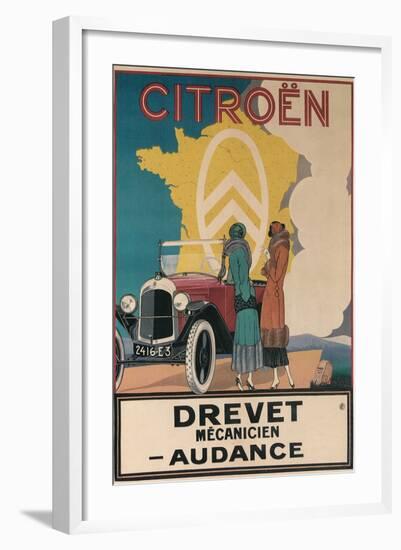 Ad for Twenties Citroen-null-Framed Art Print