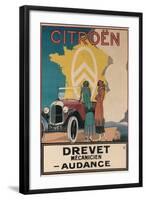 Ad for Twenties Citroen-null-Framed Art Print