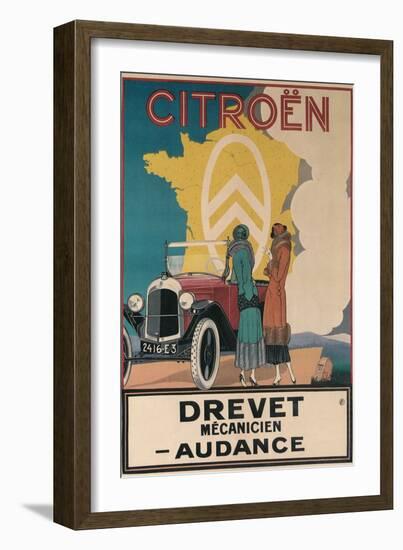 Ad for Twenties Citroen-null-Framed Art Print