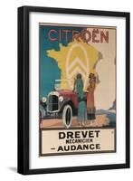Ad for Twenties Citroen-null-Framed Art Print
