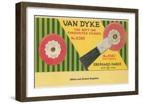Ad for Van Dyke Eraser-null-Framed Art Print