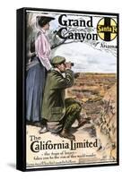 Ad for Visiting the Grand Canyon Aboard the "California Limited," Santa Fe RR, 1908-null-Framed Stretched Canvas