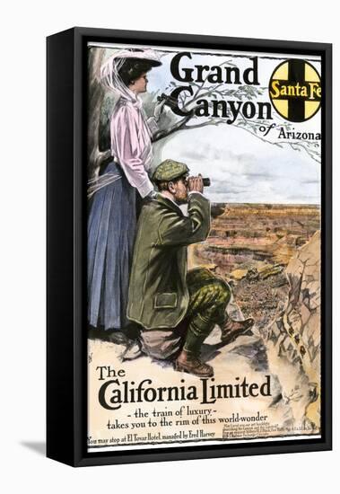 Ad for Visiting the Grand Canyon Aboard the "California Limited," Santa Fe RR, 1908-null-Framed Stretched Canvas