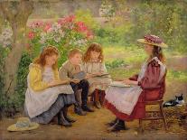 Lesson in the Garden, 1900-Ada Shirley-Fox-Giclee Print