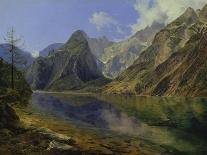 The Koenigssee with Watzmann, 1837-Adalbert Stifter-Framed Stretched Canvas