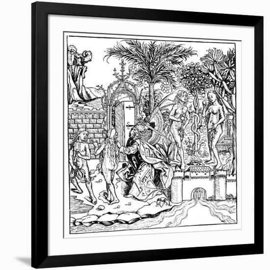 Adam and Eve, 1493-null-Framed Giclee Print