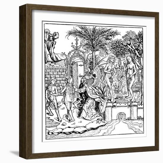 Adam and Eve, 1493-null-Framed Giclee Print