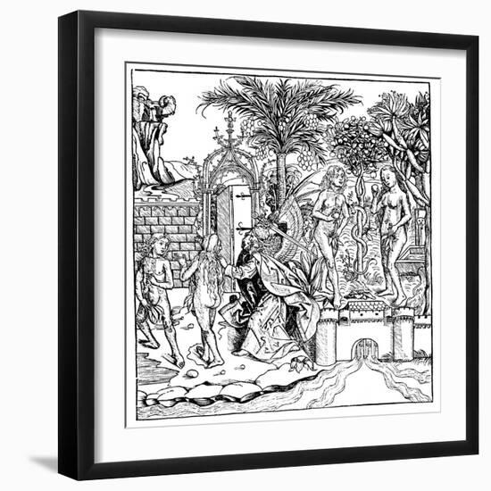 Adam and Eve, 1493-null-Framed Giclee Print