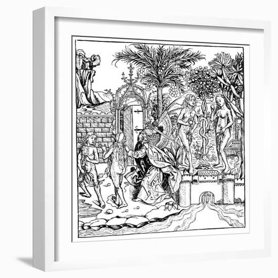 Adam and Eve, 1493-null-Framed Giclee Print