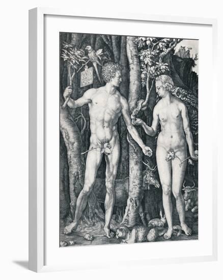 Adam and Eve, 1504-Albrecht Dürer-Framed Giclee Print