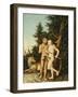 Adam and Eve, 1525-Lucas Cranach the Elder-Framed Giclee Print