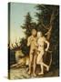 Adam and Eve, 1525-Lucas Cranach the Elder-Stretched Canvas