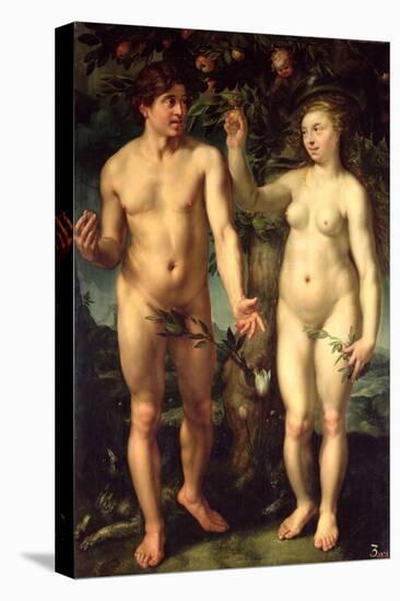 Adam and Eve, 1608-Hendrik Goltzius-Stretched Canvas