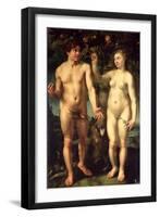 Adam and Eve, 1608-Hendrik Goltzius-Framed Giclee Print