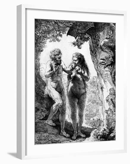 Adam and Eve, 1638-Rembrandt van Rijn-Framed Giclee Print