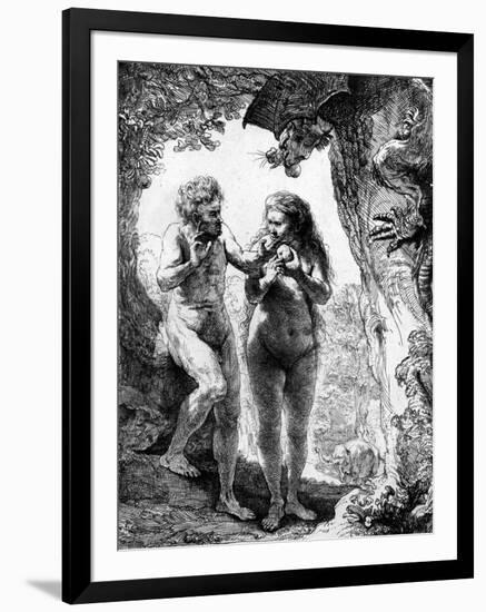 Adam and Eve, 1638-Rembrandt van Rijn-Framed Giclee Print