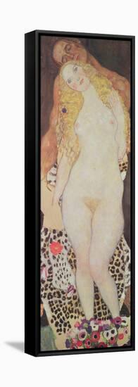 Adam and Eve, 1917-18-Gustav Klimt-Framed Stretched Canvas