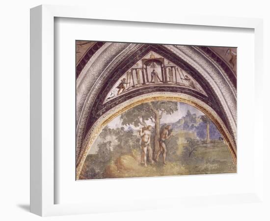 Adam and Eve after Sinning of Hall of Creation, Palazzo Besta, Teglio, Italy-null-Framed Giclee Print