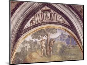 Adam and Eve after Sinning of Hall of Creation, Palazzo Besta, Teglio, Italy-null-Mounted Giclee Print