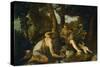 Adam and Eve after the Expulsion from Paradise-Paolo Veronese-Stretched Canvas