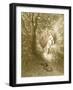 Adam and Eve and Snake by Dore-Science Source-Framed Giclee Print