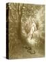Adam and Eve and Snake by Dore-Science Source-Stretched Canvas