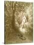 Adam and Eve and Snake by Dore-Science Source-Stretched Canvas