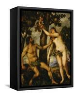 Adam and Eve, Around 1570-Titian (Tiziano Vecelli)-Framed Stretched Canvas