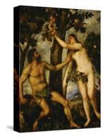 Adam and Eve, Around 1570-Titian (Tiziano Vecelli)-Stretched Canvas