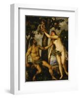 Adam and Eve, Around 1570-Titian (Tiziano Vecelli)-Framed Giclee Print