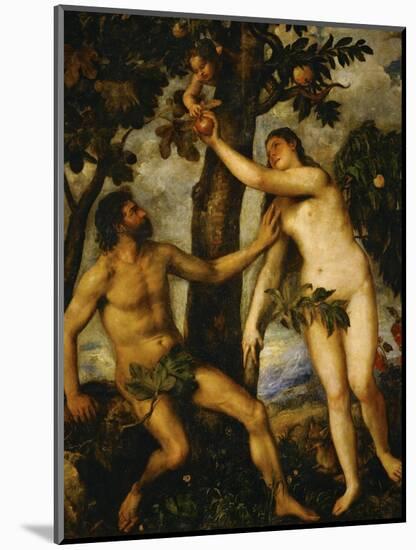 Adam and Eve, Around 1570-Titian (Tiziano Vecelli)-Mounted Giclee Print