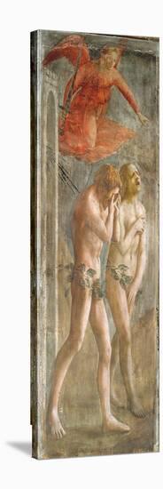 Adam and Eve Banished from Paradise, C.1427 (Fresco) (Pre-Restoration) (See also 200134 and 30029)-Tommaso Masaccio-Stretched Canvas