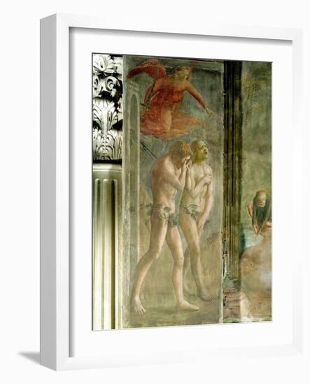 Adam and Eve Banished from Paradise, circa 1427 (Pre-Restoration)-Tommaso Masaccio-Framed Giclee Print