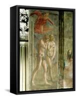 Adam and Eve Banished from Paradise, circa 1427 (Pre-Restoration)-Tommaso Masaccio-Framed Stretched Canvas