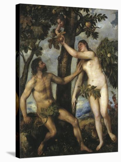 Adam and Eve, C. 1550-Titian (Tiziano Vecelli)-Stretched Canvas