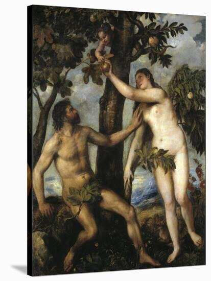 Adam And Eve, Ca. 1550, Italian School-null-Stretched Canvas