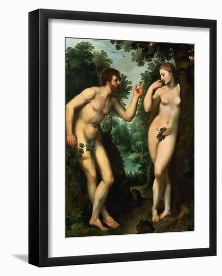 Adam And Eve, Ca. 1597-Peter Paul Rubens-Framed Giclee Print