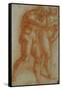 Adam and Eve Chased from Paradise, Copy after Masaccio, Red Chalk-Michelangelo Buonarroti-Framed Stretched Canvas