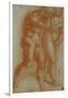 Adam and Eve Chased from Paradise, Copy after Masaccio, Red Chalk-Michelangelo Buonarroti-Framed Giclee Print