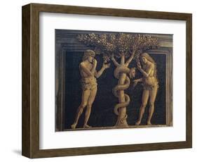 Adam and Eve Committing Original Sin, Detail from Virgin of Victory, 1496-Andrea Mantegna-Framed Giclee Print