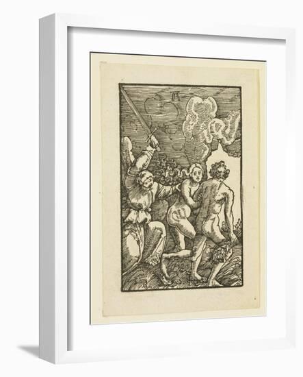 Adam and Eve Driven from Paradise-Albrecht Altdorfer-Framed Giclee Print