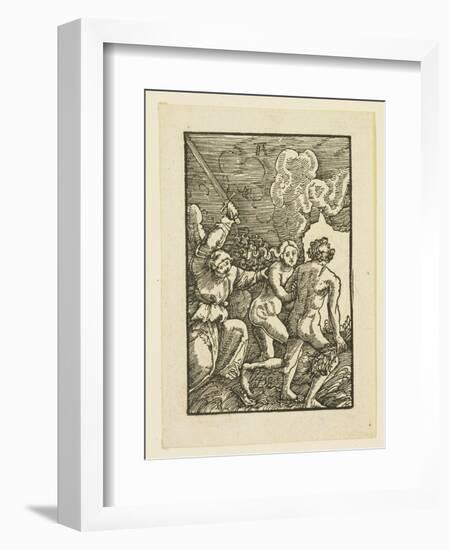 Adam and Eve Driven from Paradise-Albrecht Altdorfer-Framed Giclee Print