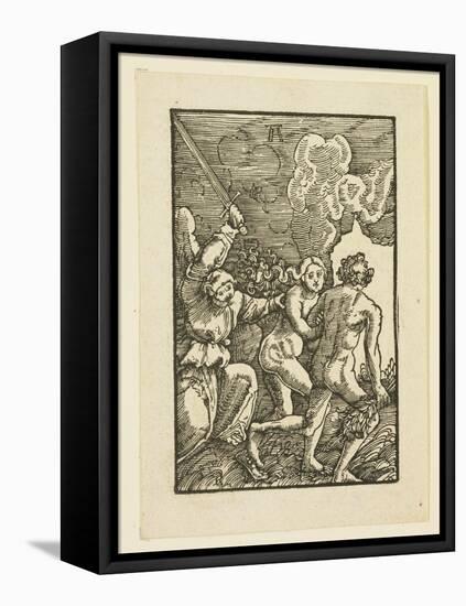 Adam and Eve Driven from Paradise-Albrecht Altdorfer-Framed Stretched Canvas